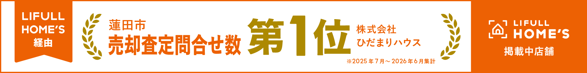 蓮田市　売却査定問合せ数第１位　株式会社ひだまりハウス